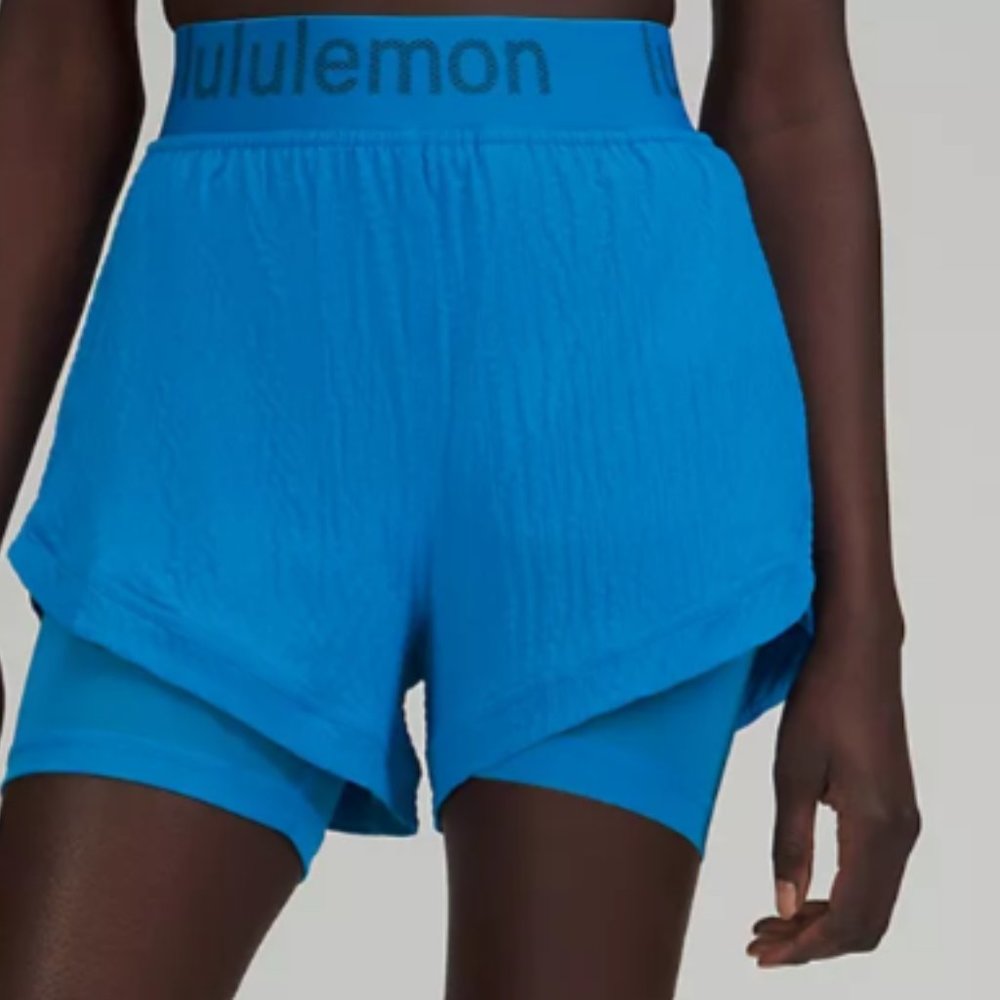 Lululemon Logo Waistband Hi Rise Training Short